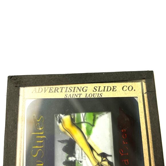 Vintage Glass Advertising Slide Ephemra Portwood Bros. Shoes - Picture 4 of 5